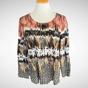 Chico’s Embellished Pullover Blouse Long Sleeves